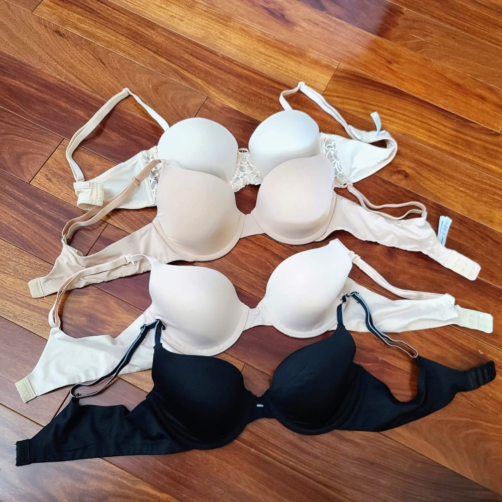Lot of 4 NWOT size 36A bras in Nude and Black